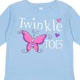 thumbnail image 4 of Inktastic Twinkle Toes pretty butterfly Girls Long Sleeve Toddler T-Shirt, 4 of 5