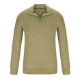 thumbnail image 4 of JUNWELL Mens Sweaters with Zipper Wool Sweater Stand Up Collar Solid Long Sleeved Knitted Pullovers, 4 of 7