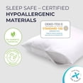 thumbnail image 2 of Set of 4 Standard/Queen Waterproof Pillow Protectors - Temperature Balancing, Allergist Recommended - Premium Breathable, Zippered Protectors (White), 2 of 8