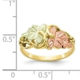 thumbnail image 2 of Primal Gold 10 Karat Yellow Gold with 12 Karat Rose and Green Accent Black Hills Flower Ring, 2 of 4