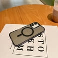 thumbnail image 4 of Magnetic for iPhone 11 Case, [Compatible with Magsafe][Military Grade Drop Protection] Hybrid Silicone Slim Diamond Camera Translucent Rugged Protective Cover for iPhone 11,Black, 4 of 4
