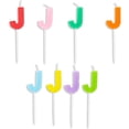 thumbnail image 4 of Blue Panda Birthday Cake Candles Set (96 Count) Letter J and Colored Stripes, 4 of 7