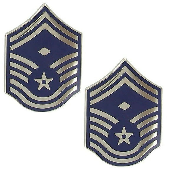 USAF Senior Master Sergeant First Sergeant Metal Chevron Pin Set 1-5/8" x 1-1/8"