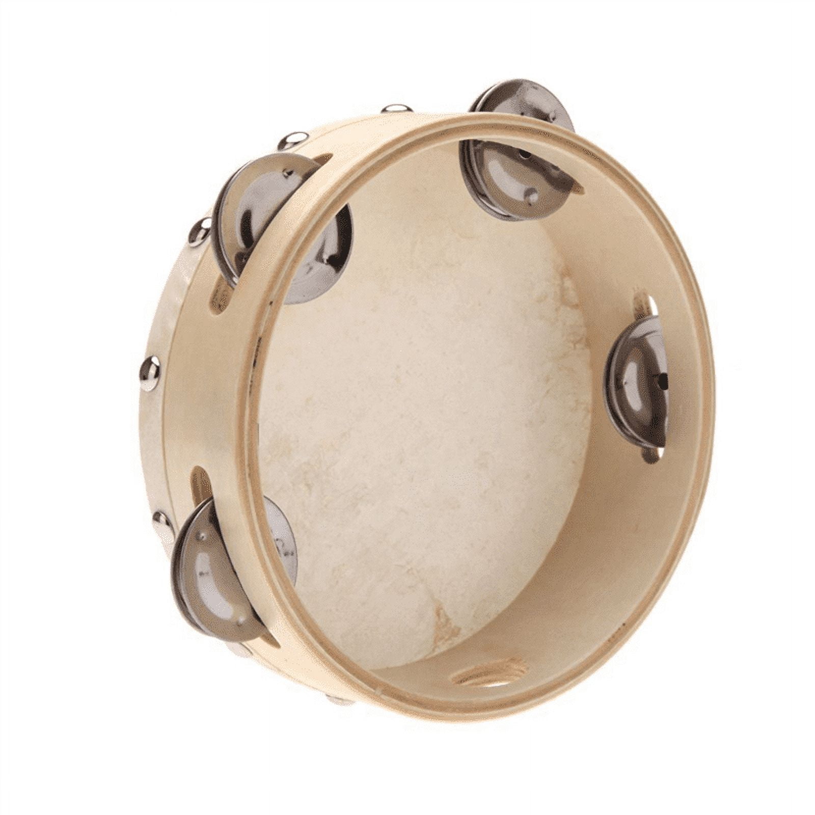 10X 6 Inch Hand Tambourine Aluminum Alloy Silver