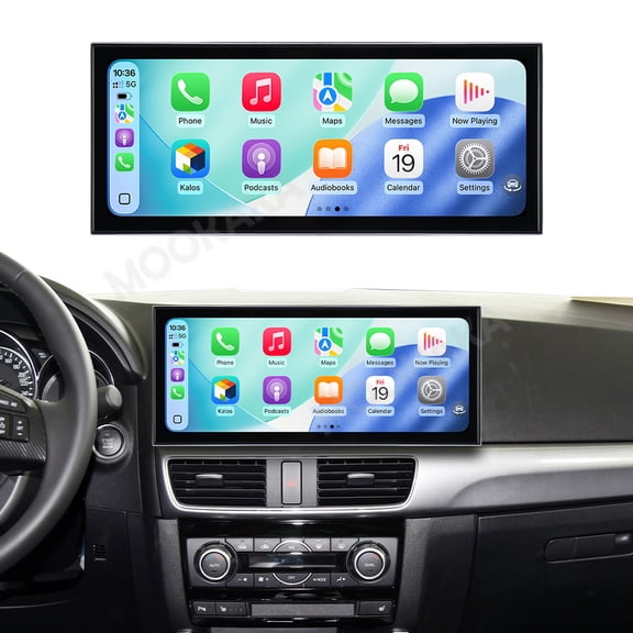 MOOKAKA 15.8" Smart Display Radio Audio Media Player for Mazda CX-5 2013 2014 2015 Car Navigation GPS Upgrade Headunit Android Replacement 1080P Screen Carplay Accessories