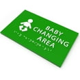 thumbnail image 2 of ADA CENTRAL SIGNS - 6" X4" Baby Changing Area Sign | Tactile Graphics Grade 2 Braille Text Baby Care Sign| ADA Compliant Wall Mount Plastic Restroom Sign for Hospital, Offices, Clinics and Apartments, 2 of 7