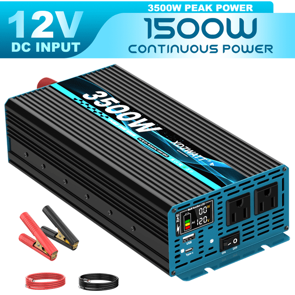 XDZWATT 12V 1500W Continuous 3500W Surge Power Inverter  for Car