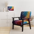 thumbnail image 2 of Designart "Abstract Rainbow Colorful Arch composition" Multi-Color Modern Upholstered Accent Chair - Traditional Arm Chair For Living Room, 2 of 7