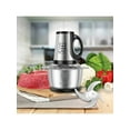 thumbnail image 3 of 8-Cup 250W Electric Food Processor with Handle, 3-Speed Meat Grinder Veggie Chopper, Stainless Steel Bowl, 4 Bi-Level Blades & Spatula, 3 of 7