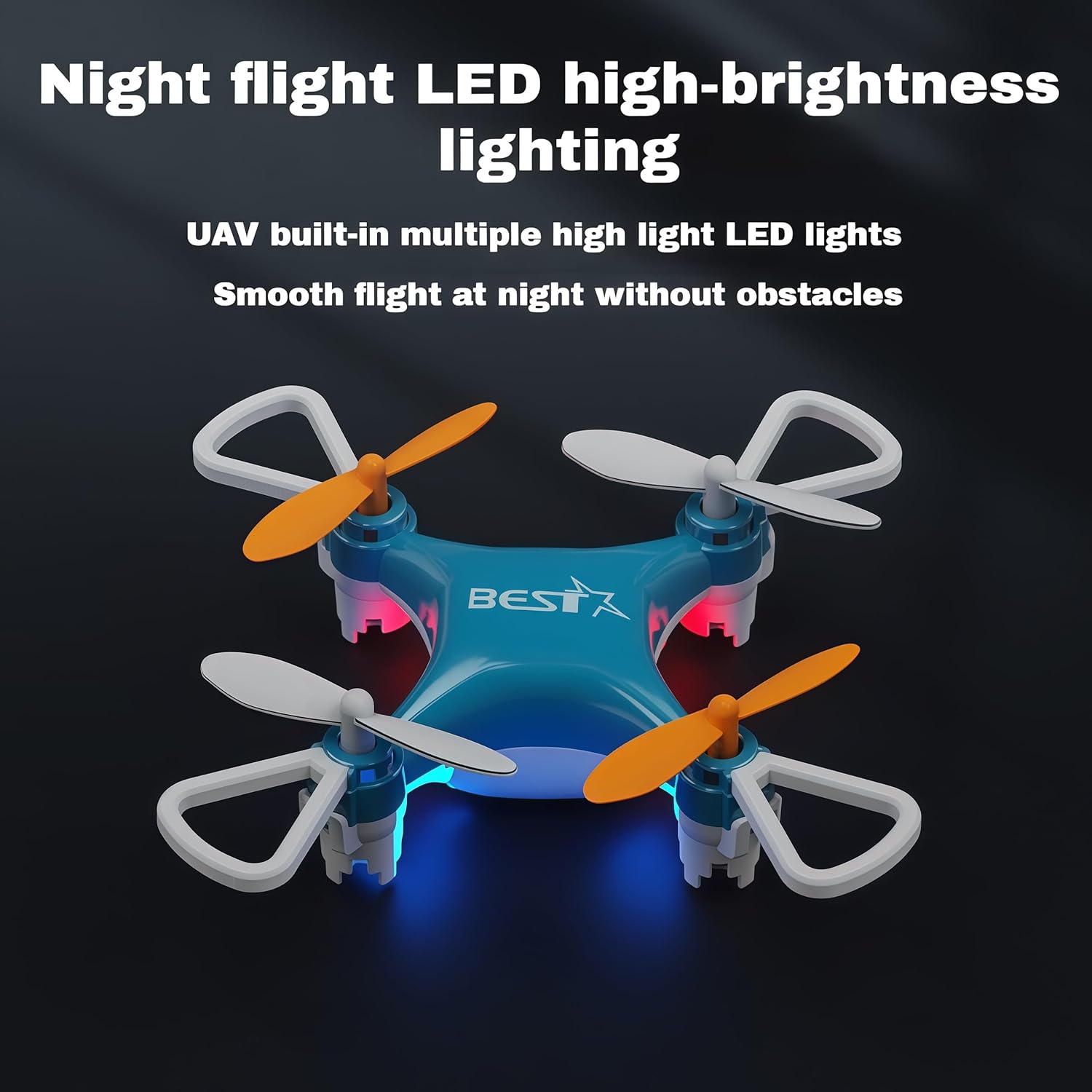 Mini Drone Beginner with Easy Stunt Flights & 360° Tricks, LED Light & Propeller Protection, Rechargeable All-Ages Beginner-Friendly Mini Drone