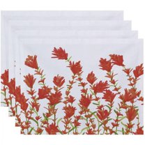 Simply Daisy 18" x 14" Lavender Floral Print Placemats, Set of 4