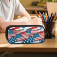 thumbnail image 6 of Tutolipy American Flag School Backpacks for Kids Boys Girls 3 PCS Bookbag Set with Insulated Lunch Bag Pencil Case for Kids Back to School Lightweight Backpacks Travel Daypack, Blue and Red, 6 of 7