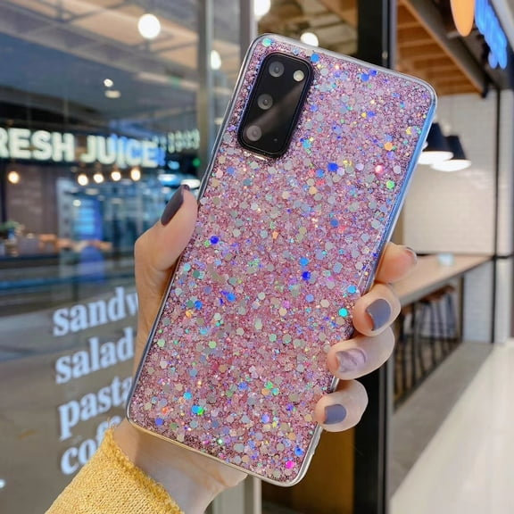For Samsung Galaxy A21s Glitter Sequins Epoxy TPU Phone Case