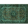 thumbnail image 1 of Ahgly Company Machine Washable Indoor Rectangle Persian Turquoise Blue Traditional Area Rugs, 8' x 10', 1 of 4