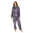 thumbnail image 2 of FORMRS Onesies Pajama for Adults Unisex Hoodie Winter Jumpsuit One Piece Sleepwear, Sizes S-2XL, Purple Roses, 2 of 7