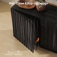 thumbnail image 5 of CHIC HOUSE 70" Sideboard Media Cabinet with Storage, Fluted Wood Buffet Cabinet, Media Console TV Stand Wood Credenza for Living Room, Black, 5 of 9
