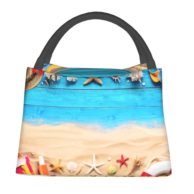 Fotbe Boards and Beach Bolsa Térmica Portátil con Estampado, Bolsa de Entrega de Alimentos Aislada, Bolsa Reutilizable de Gran Capacidad para Comidas y Supermercado