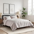 thumbnail image 2 of Cotton Tencel Duvet Cover Set Frost Gray Queen (90" X 90") with 2 Shams, 2 of 9