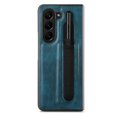 thumbnail image 6 of ELEHOLD for Samsung Galaxy Z Fold5 Luxury Leather Case,Premium Leather Slim Lightweight with Pen Slot Stylus Pen Included Shockproof Anti-Fingerprint Case for Samsung Z Fold5 2023, Darkgreen, 6 of 9