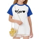 thumbnail image 5 of Blusas y camisas de manga corta con cuello redondo para niños y niñas, blusa de manga corta con estampado de cuello redondo, 5 of 7