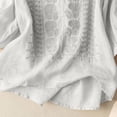 thumbnail image 7 of TRUBKH embroidered shirts Cotton Boho Tops for Women Boho Tops V Neck Shirts Bohemian Clothes Button Down Floral Shirts Summer Blouses for Women Breathable Embroidered Floral Embroidered White M, 7 of 7