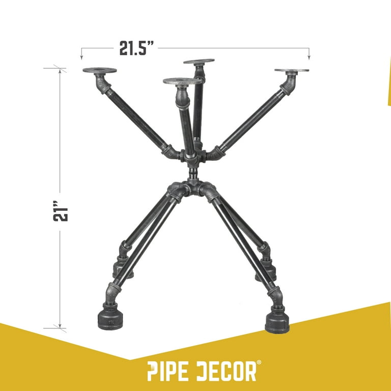 1/2 in. Black Pipe 21.5 in. W x 21 in. H Spider Design End Table Kit 1/2 in. Black Pipe 21.5 in. W x 21 in. H Spider Design End Table Kit