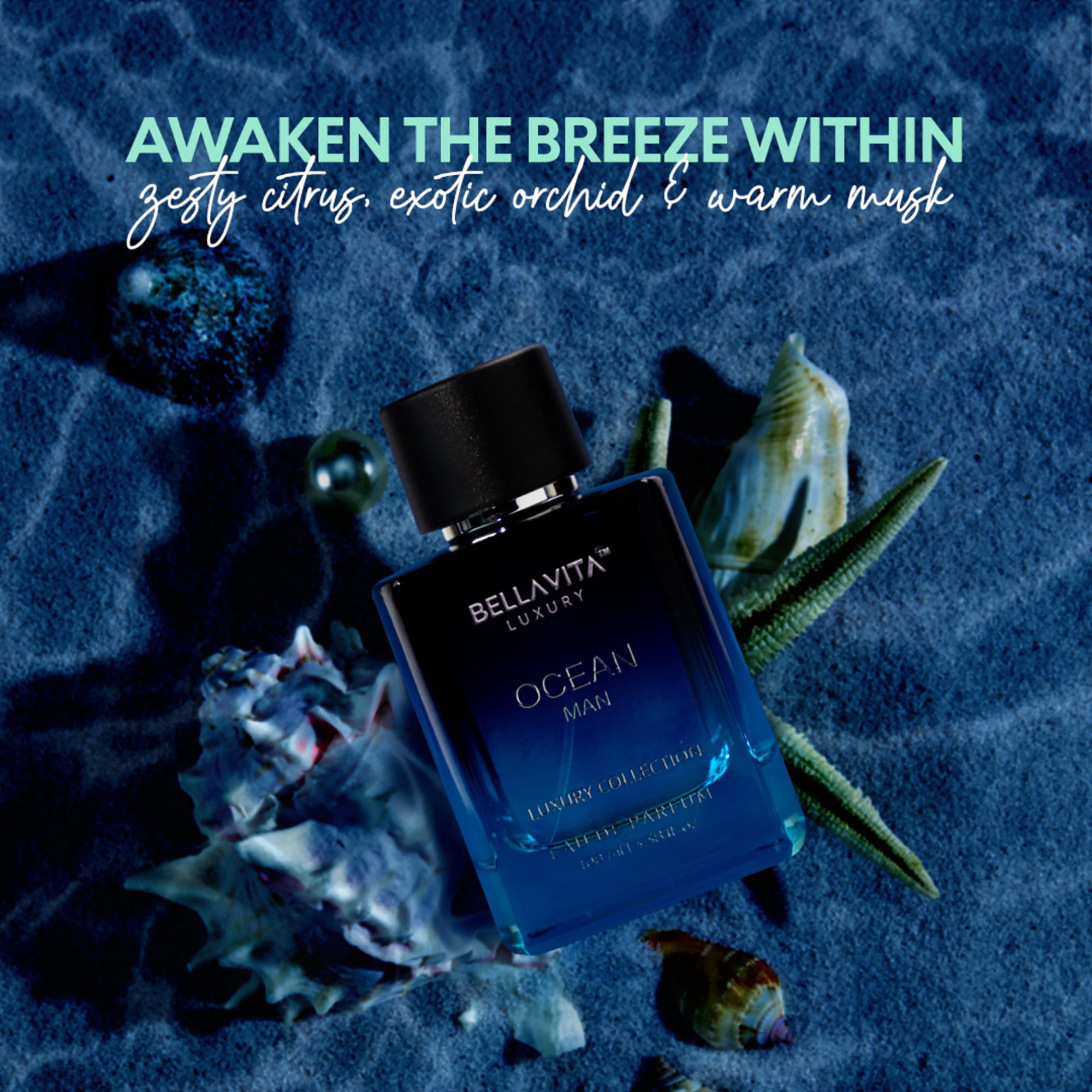 BELLAVITA OCEAN Man, Mens Cologne, 3.38 oz EDP Spray