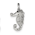 thumbnail image 1 of FB Jewels Sterling Silver Black & Clear CZ Seahorse Pendant, 1 of 1