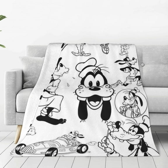 Goofy Style-98 Ultra-Soft Micro Warm Fuzzy Fleece Blanket Throw Gift Decoration For Home Car Camp Office 60"x50"