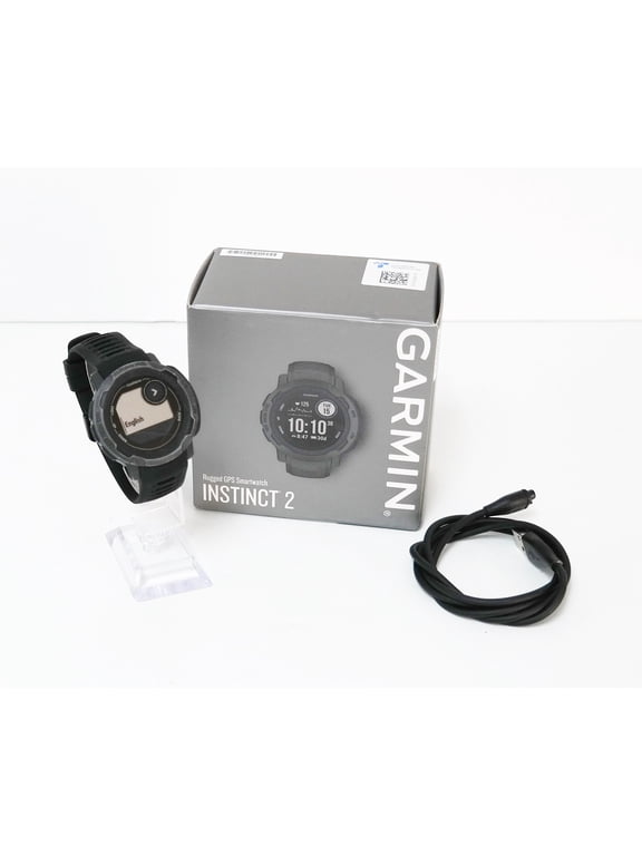 Pre-Owned Garmin Instinct 2, Rugged GPS Outdoor Watch, Multi-GNSS Support, Trackback Routing, Graphite