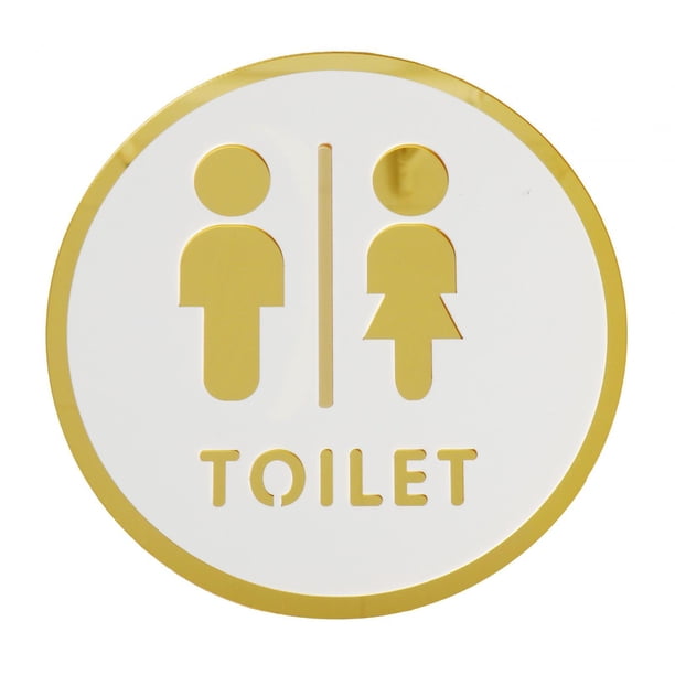 Letrero de baño acrílico de 7,8 pulgadas, para identificación de baños, accesorios para puertas Estilo C