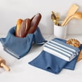 thumbnail image 6 of Simmore 18x28 Cotton Kitchen Towels 6-Pack, Soft Absorbent Dish Cloths for Washing Dishes Multipurpose Dish Towels Set for Kitchen with Hanging Loop, Navy Blue, 6 of 9