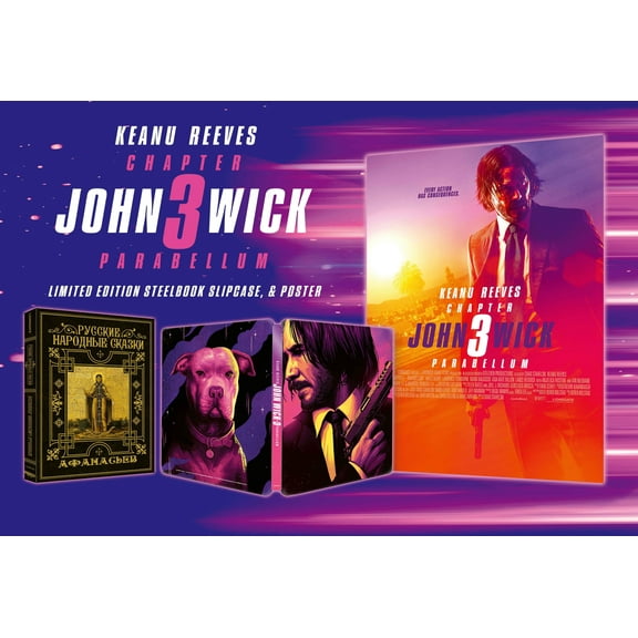John Wick: Chapter 3 - Parabellum Steelbook (4K Ultra HD) Jason Mantzoukas Anjelica Huston