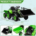 thumbnail image 6 of EastVita 3 in 1 Ride on Tractor, 12V Ride on Bulldozer with Detachable Trailer, Kids Electric Vehicles Ride on Toy with Remote Control, Bucket, Horn, Lights, Music green, 6 of 6