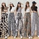 thumbnail image 2 of Pantalones anchos con pintura de tinta de seda de hielo para verano, pantalones anchos de gasa casuales de cintura alta y elásticos para mujer, 2 of 6