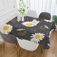 thumbnail image 5 of Coolnut Daisy Flower Tablecloth, Waterproof Washable Polyester Square Table Cover, Durable Tablecloth for Kitchen Dining Table Party Decor, 60"X 120", 5 of 7