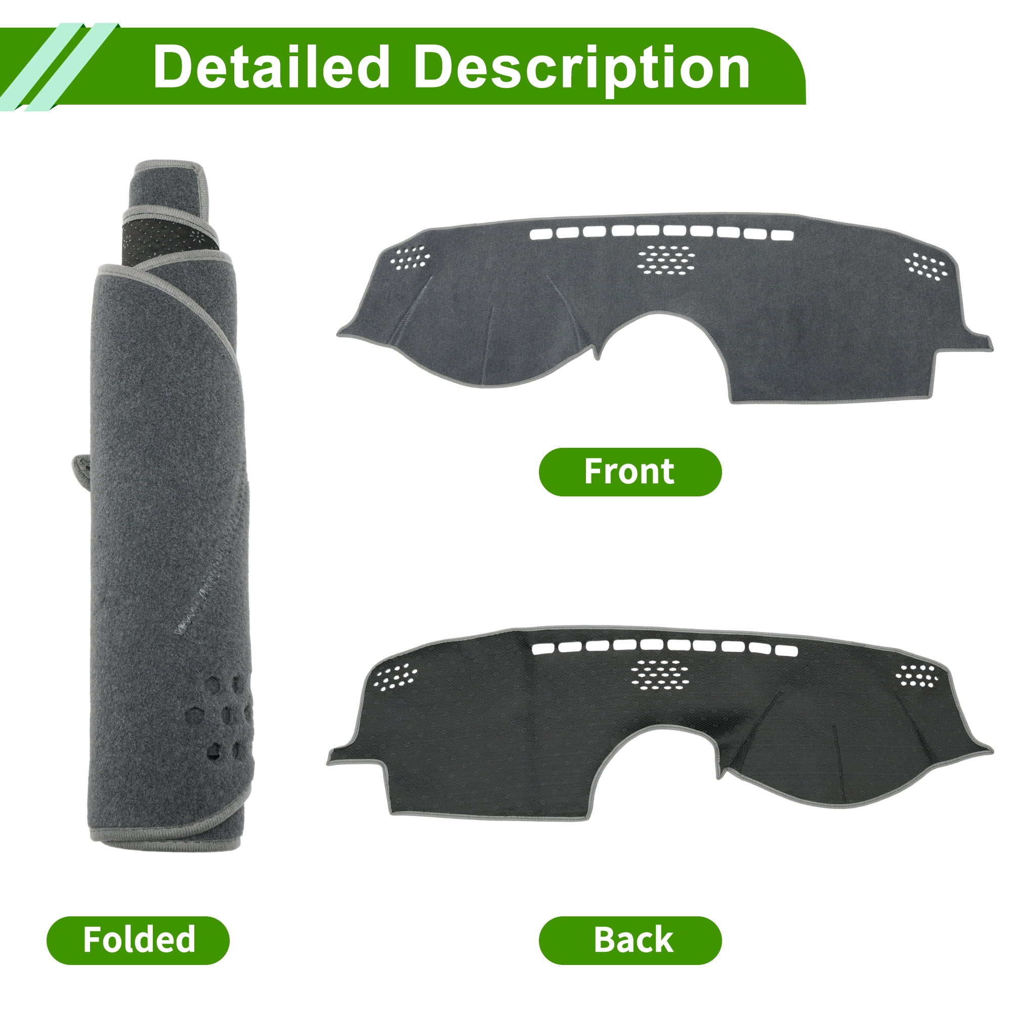 Unique Bargains Dashboard Cover for Lexus ES350 2007-2012 Dash Cover Mat Carpet Center Console Dash Cover Mat Car Interior Anti-Slip Polyester Gray 1 Pc