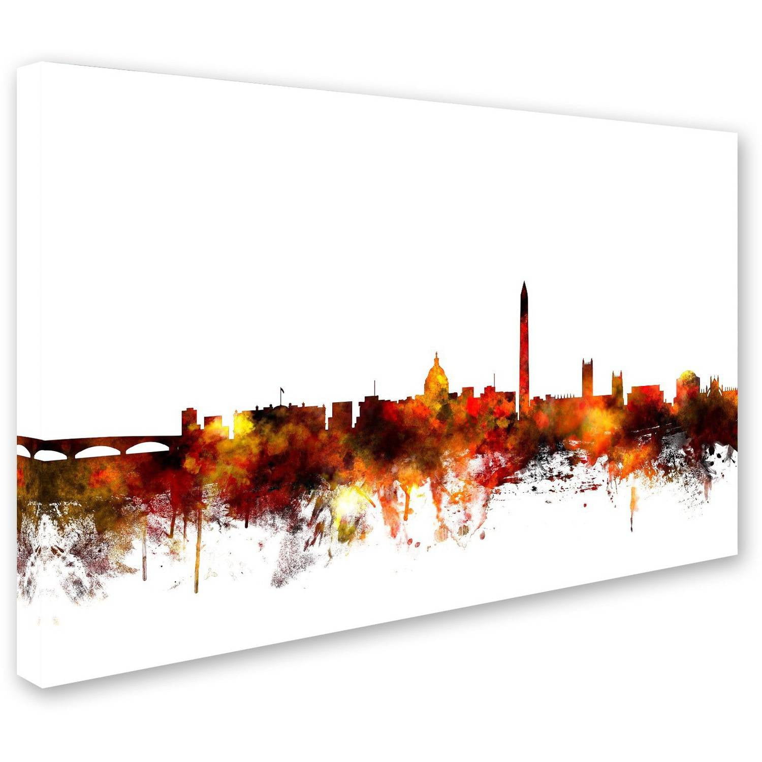 Trademark Fine Art "Washington DC Skyline IV" Canvas Art by Michael Tompsett