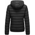 thumbnail image 2 of KVE Women's Hooded Packable Ultra Light Coat Warm Short Puffer Jacket Black S, 2 of 9
