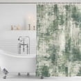 thumbnail image 2 of Sage Green Ombre Shower Curtain Set - Extra Long 72" x 96" Washable Bathtub Curtain with 12 Hooks, Gradient Abstract Art Vintage Grey Waterproof Fabric Shower Curtains for Bathroom/Bathtub Décor, 2 of 6