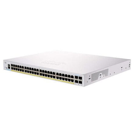 UPC: 0889728295277 | Cisco Business 350 Series 350-48P-4G – Switch – L3 – managed – 48 x 10/100/1000 (PoE+) + 4 x Gigabit SFP – rack-mountable – PoE+ (370 W)