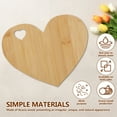 thumbnail image 3 of Sutowe 2 Sets Bamboo Heart Style Chopping Board Multipurpose Mini Heart Shape Cheese Board for Wedding Birthday Baby Shower, 3 of 8