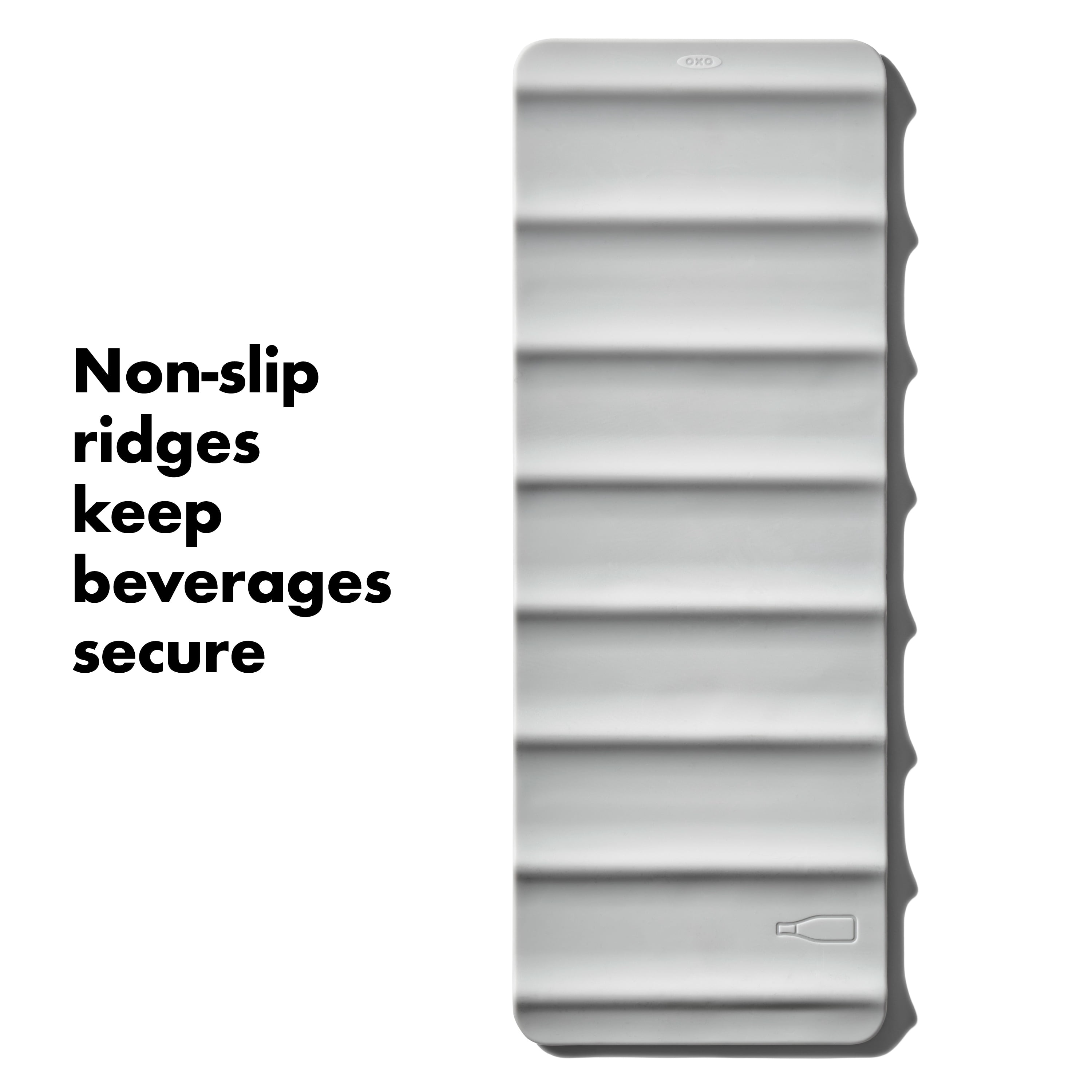 OXO Refrigerator Silicone Beverage Mat, Gray