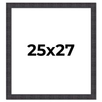 25x27 Frame Brown Rustic Solid Wood Picture Frame 1.5 Inches Wide | Interior Frame Depth 0.5 Inches