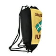 thumbnail image 2 of Big Bang Theory Sheldon Cooper Fun With Flags Drawstring Backpack Sports Bag Sackpack 17" x 13", Perfect for Gym, Yoga or Practice, 2 of 5