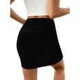 thumbnail image 4 of Sweet Hearts Bodycon Black Mini Skirt for Women- High Waist Womens Skirt Made in USA, 4 of 5