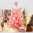 thumbnail image 3 of Árbol de Navidad SY CRAFT mini rosa con luces y adornos de 20 cm, 3 of 7