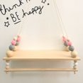 thumbnail image 4 of Simple Nordic Style Log Color Wood Storage Board Wood Ball Hanging Board Decoration Wall Mounted Storage Rack Wall Shelf Clothes Rack Handcraft Wood Storage Bracket, 4 of 6