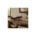 thumbnail image 3 of 16" x 9" Brown Wood Airplane Sculpture with Gray Metal Accents, by DecMode, 3 of 14