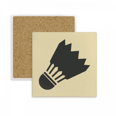 

Badnton Sport Simple Geometry Pattern Square Coaster Cup Mat Mug Subplate Holder Insulation Stone